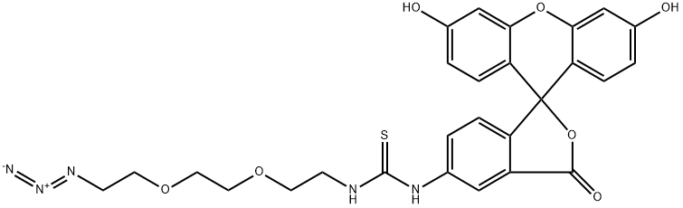 FLUORESCEIN-PEG2-AZIDE 结构式