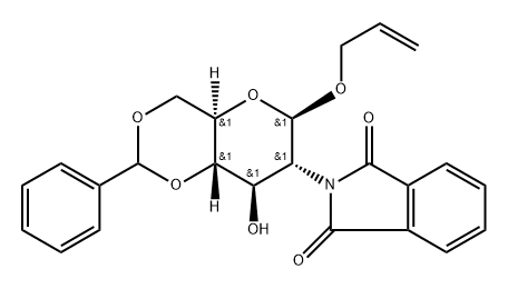 .beta.-D-Glucopyranoside, 2-propenyl 2-deoxy-2-(1,3-dihydro-1,3-dioxo-2H-isoindol-2-yl)-4,6-O-(phenylmethylene)- 结构式