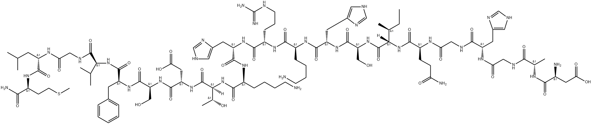 gamma-preprotachykinin amide (72-92) 结构式