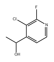 4-吡啶甲醇,3-氯-2-氟-Α-甲基- 结构式