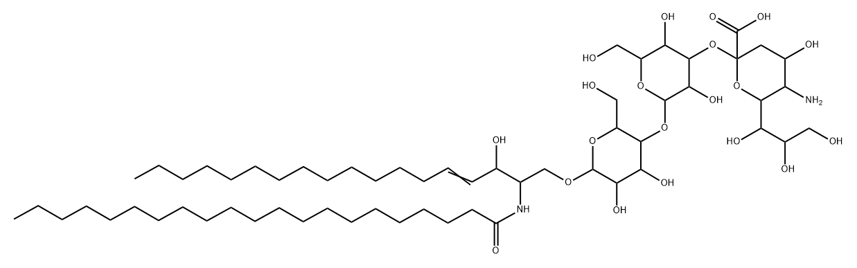 de-N-acetylneuraminyllactosylceramide 结构式