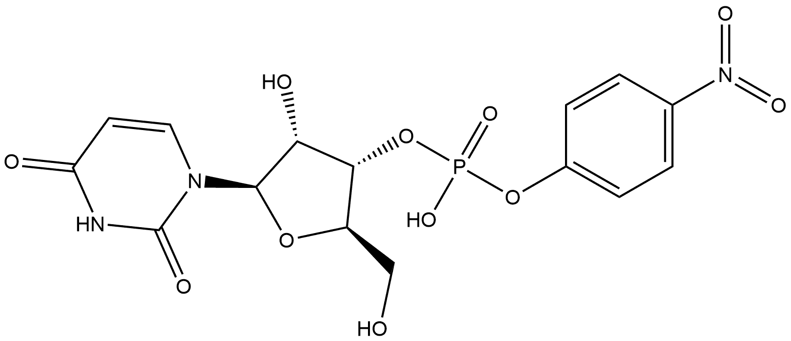 3'-Uridylic acid, mono(4-nitrophenyl) ester 结构式
