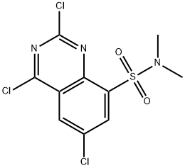 2,4,6-trichloro-quinazoline-8-sulfonic acid dimethylamide 结构式