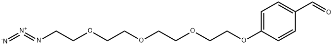 Benzaldehyde-PEG4-azide 结构式