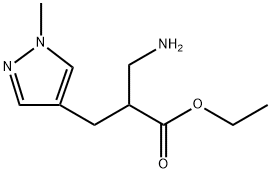 3-氨基-2-((1-甲基-1H-吡唑-4-基)甲基)丙酸乙酯 结构式