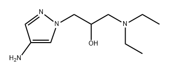 1-(4-氨基-1H-吡唑-1-基)-3-(二乙基氨基)丙烷-2-醇 结构式