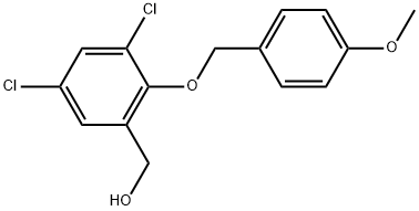 3,5-Dichloro-2-[(4-methoxyphenyl)methoxy]benzenemethanol 结构式