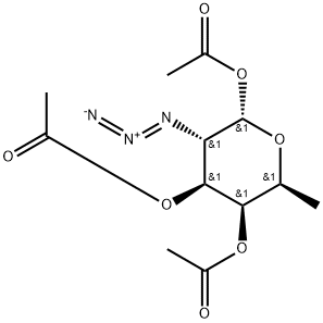 1,3,4-三-O-乙酰基-2-叠氮基-2-脱氧-Α-L-岩藻基吡喃糖 结构式