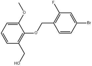 2-[(4-Bromo-2-fluorophenyl)methoxy]-3-methoxybenzenemethanol 结构式