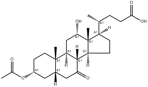 Cholan-24-oic acid, 3-(acetyloxy)-12-hydroxy-7-oxo-, (3α,5β,12α)- (9CI) 结构式