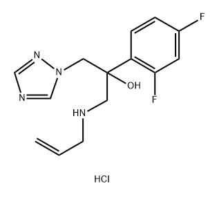 1H-1,2,4-Triazole-1-ethanol, α-(2,4-difluorophenyl)-α-[(2-propen-1-ylamino)methyl]-, hydrochloride (1:1) 结构式