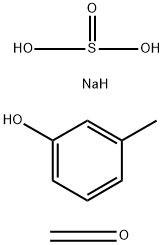 Sulfurous acid, monosodium salt, reaction products with m-cresol-formaldehyde polymer 结构式