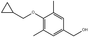 (4-(cyclopropylmethoxy)-3-ethyl-5-methylphenyl)methanol 结构式