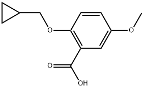2-(Cyclopropylmethoxy)-5-methoxybenzoic acid 结构式