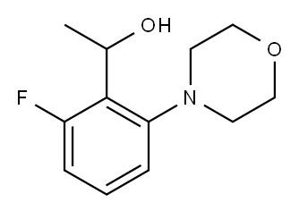 Benzenemethanol, 2-fluoro-α-methyl-6-(4-morpholinyl)- 结构式