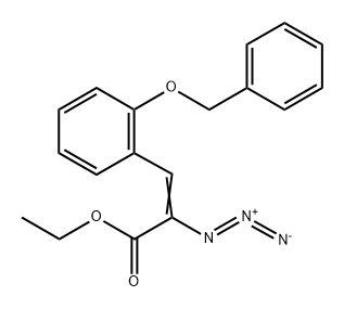 2-Propenoic acid, 2-azido-3-[2-(phenylmethoxy)phenyl]-, ethyl ester 结构式