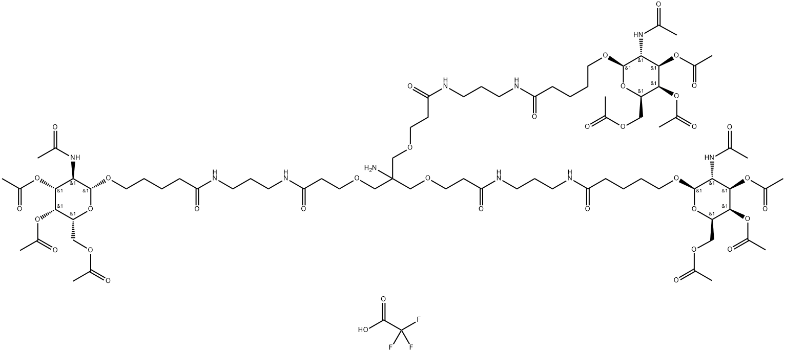 Tri-GalNAc(OAc)3 TFA 结构式
