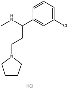 1-(3-Chlorophenyl)-N-methyl-1-(pyrrolidin-1-yl)propan-1-amine dihydrochloride 结构式