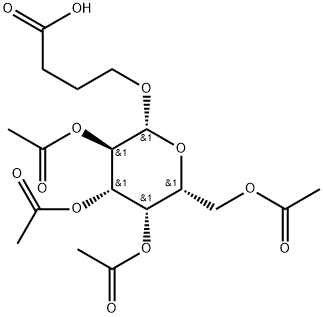 4-[(2,3,4,6-四-O-乙酰基-Β-D-吡喃半乳糖基)氧基]-丁酸 结构式