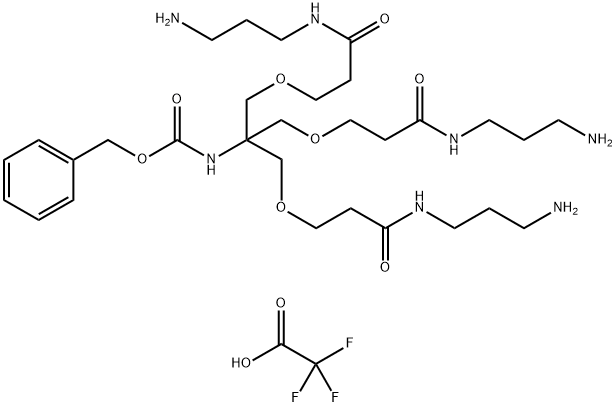 CBZ-TRIS-ACRYLATE-DIAMINOPROPANE TFA 结构式