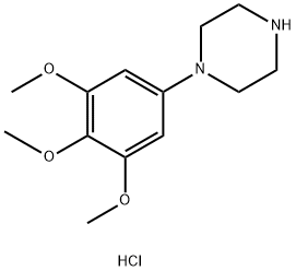 1-(3,4,5-三甲氧基苯基)哌嗪盐酸盐 结构式