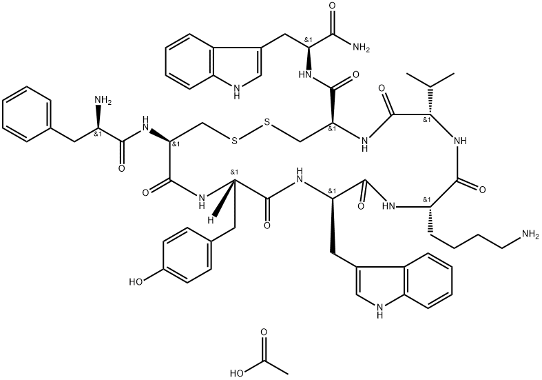 醋酸伐普肽 结构式