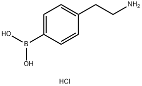 4-(2-氨基乙基)苯基]硼酸盐酸盐 结构式