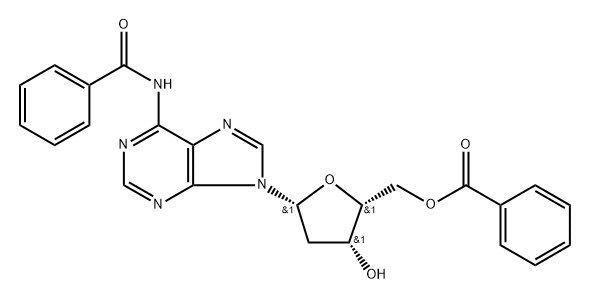 N6-Benzoyl-9-(5-O-benzoyl-2'-deoxy-beta-D-threo-pentofuranosyl)adenine 结构式