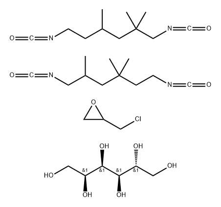 D-Glucitol, polymer with (chloromethyl)oxirane, 1,6-diisocyanato-2,2,4-trimethylhexane and 1,6-diisocyanato-2,4,4-trimethylhexane 结构式