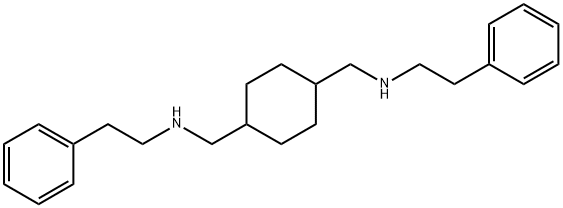 N,N'-二苯乙基-1,4-环己烷双(甲胺) 结构式