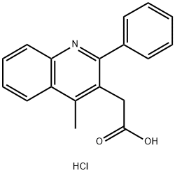 2-(4-甲基-2-苯基喹啉-3-基)乙酸盐酸盐 结构式