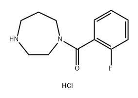 Methanone, (2-fluorophenyl)(hexahydro-1H-1,4-diazepin-1-yl)-, hydrochloride (1:1) 结构式