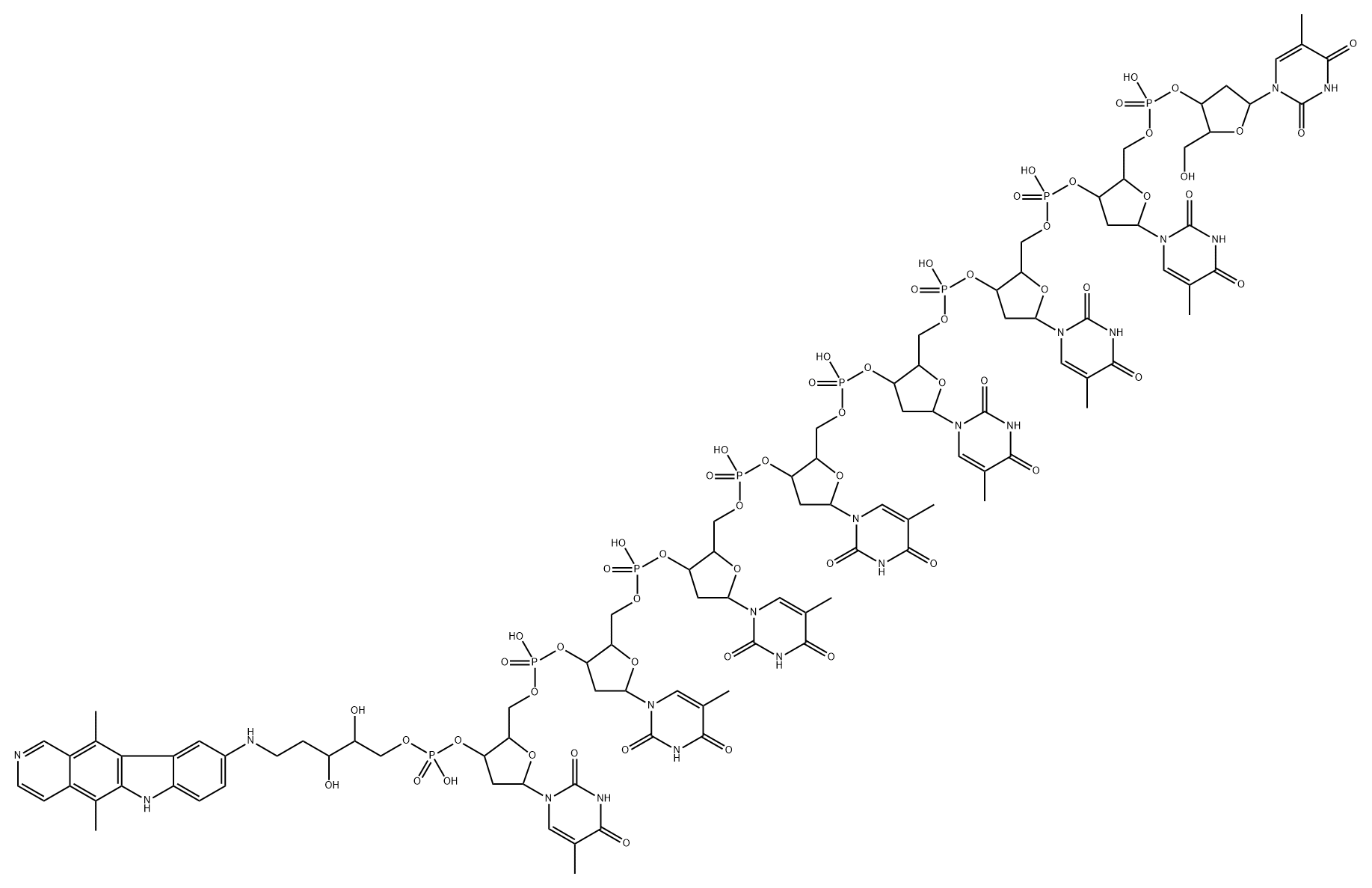 octathymidylate-9-aminoellipticine 结构式