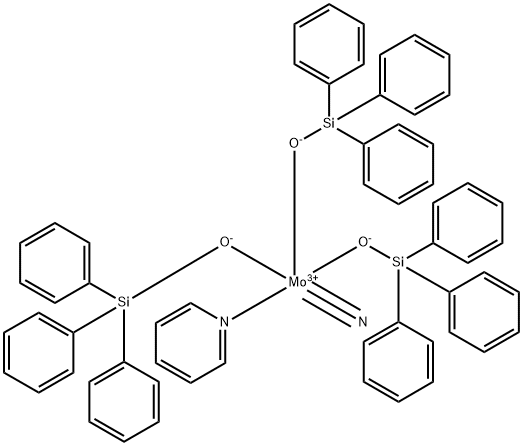 MOLYBDENUM NITRIDE TRIS-TRIPHENYLSILYLOXIDE PYRIDINE COMPLEX 结构式