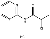 2-氯-N-(嘧啶-2-基)丙酰胺盐酸盐 结构式
