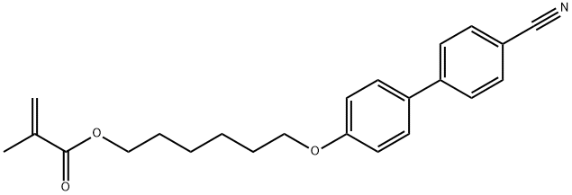 聚[6-[4-(4-氰基苯基)苯氧基]己基甲基丙烯酸酯] 结构式