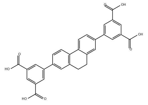 2,7-二(3,5-二羧基苯基)-9,10-二氢菲 结构式