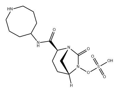 (2S,5R)-N-azocan-5-yl-7-oxo-6-(sulfooxy)-1,6-diazabicyclo[3.2.1]octane-2-carboxamide 结构式