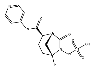 (2S,5R)-7-oxo-N-pyridin-4-yl-6-(sulfooxy)-1,6-diazabicyclo[3.2.1]octane-2-carboxamide 结构式