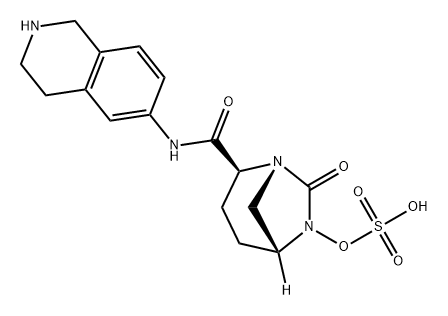 (2S,5R)-7-OXO-6-(SULFOOXY)-N-(1,2,3,4-TETRAHYDROISOQUINOLIN-6-YL)-1,6-DIAZABICYCLO[3.2.1]OCTANE-2-CA 结构式