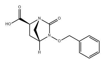 (4R,6S)-3-(benzyloxy)-2-oxo-1,3-diazabicyclo[2.2.1]heptane-6-carboxylic acid 结构式