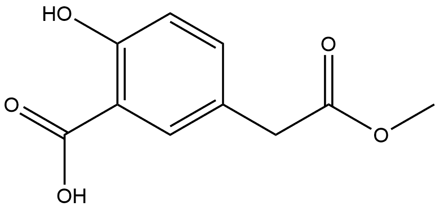 2-羟基-5-(2-甲氧基-2-氧乙基)苯甲酸 结构式