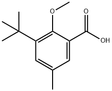 3-(1,1-Dimethylethyl)-2-methoxy-5-methylbenzoic acid 结构式