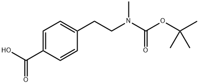 Benzoic acid, 4-[2-[[(1,1-dimethylethoxy)carbonyl]methylamino]ethyl]- 结构式