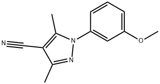 1-(3-Methoxy-phenyl)-3,5-dimethyl-1H-pyrazol-4-carbonitrile 结构式