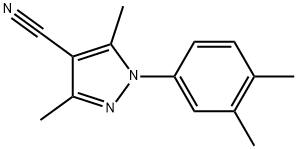 1-(3,4-Dimethylphenyl)-3,5-dimethyl-1H-pyrazol-4-carbonitrile 结构式