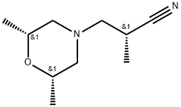 4-Morpholinepropanenitrile, α,2,6-trimethyl-, (αR,2R,6S)- 结构式