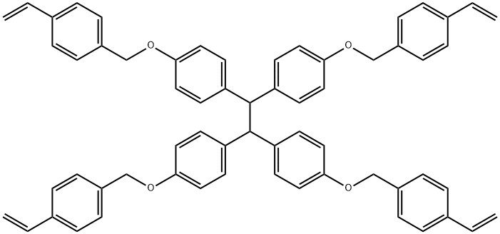 1,1′,1′′,1′′-(1,2-乙叉基)四[4-[(4-乙烯基苯基)甲氧基]苯 结构式