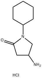 4-氨基-1-环己基并吡咯烷-2-酮盐酸 结构式