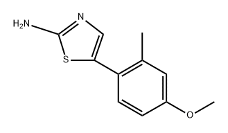 5-(4-Methoxy-2-methylphenyl)thiazol-2-amine 结构式